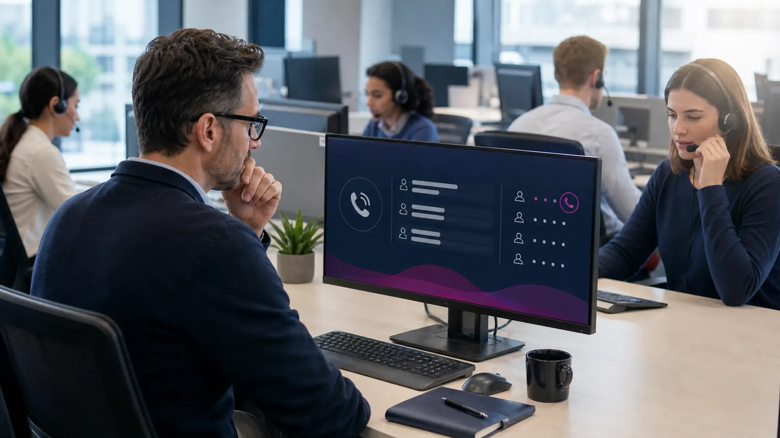 Manager monitoruje kolejkę callback, a konsultantka oddzwania do klienta